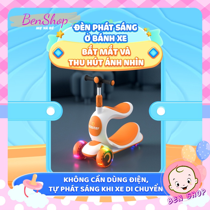 Xe trượt Scooter cao cấp 3in1