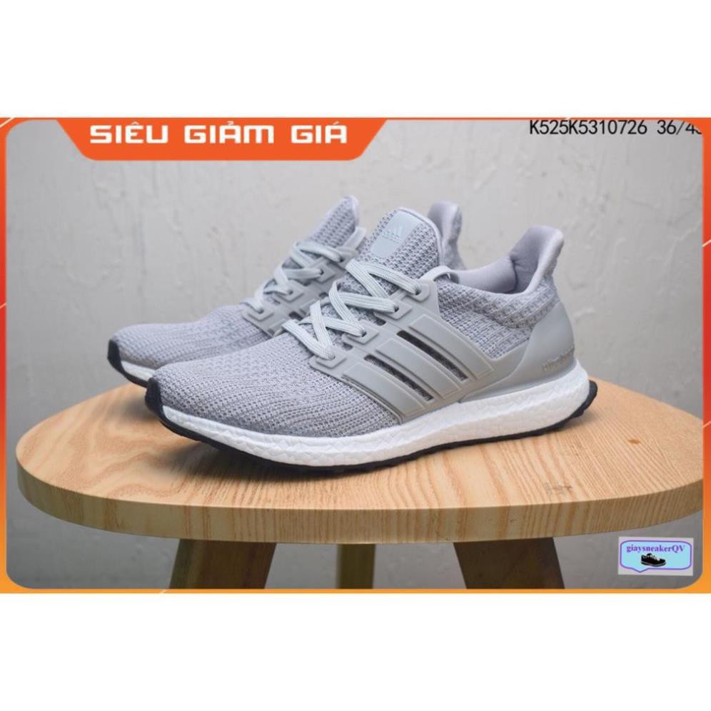 [Sale 3/3][FULL BOX] Giày thể thao ADIDAS ULTRA BOOST 4.0 GREY xám P09 : : : "