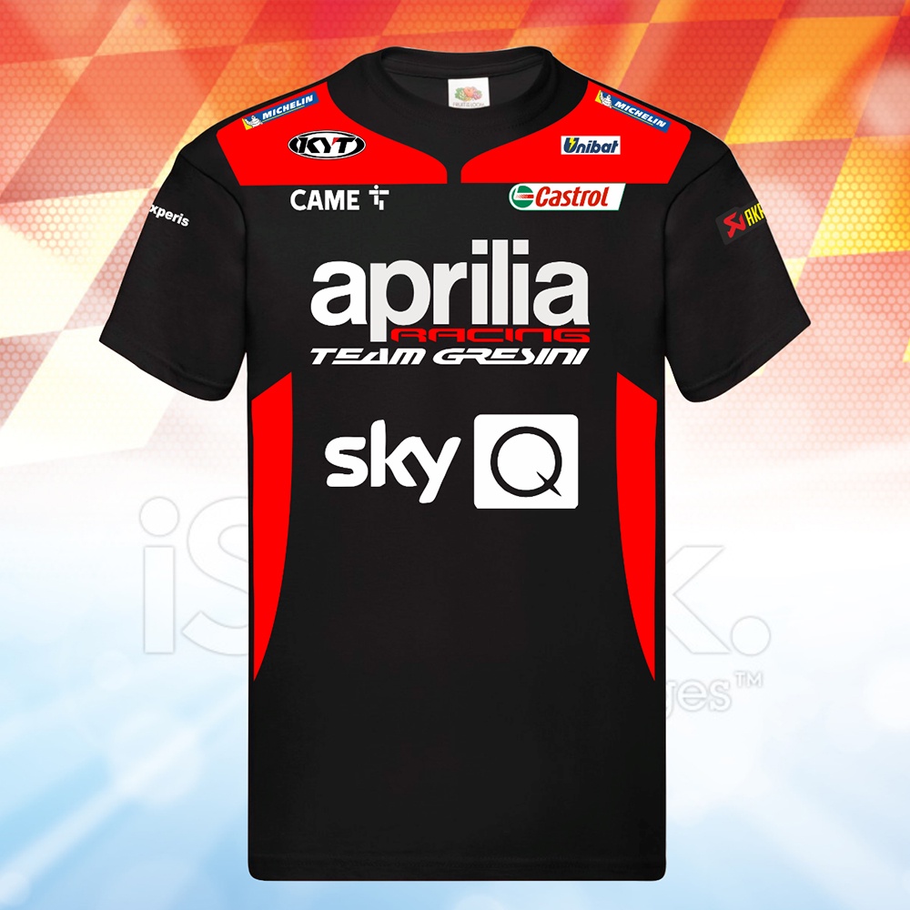 Áo thun nam Aprilia Racing Team Sky 3D Size S-5XL