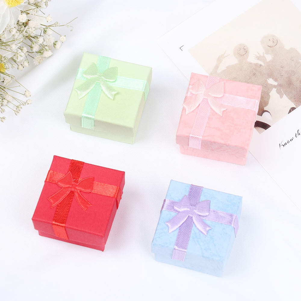 [GIFT] Hộp đựng trang sức hình nơ siêu xinh sang trọng bảo quản nhẫn bạc - Tiệm Bạc Hạnh Phúc