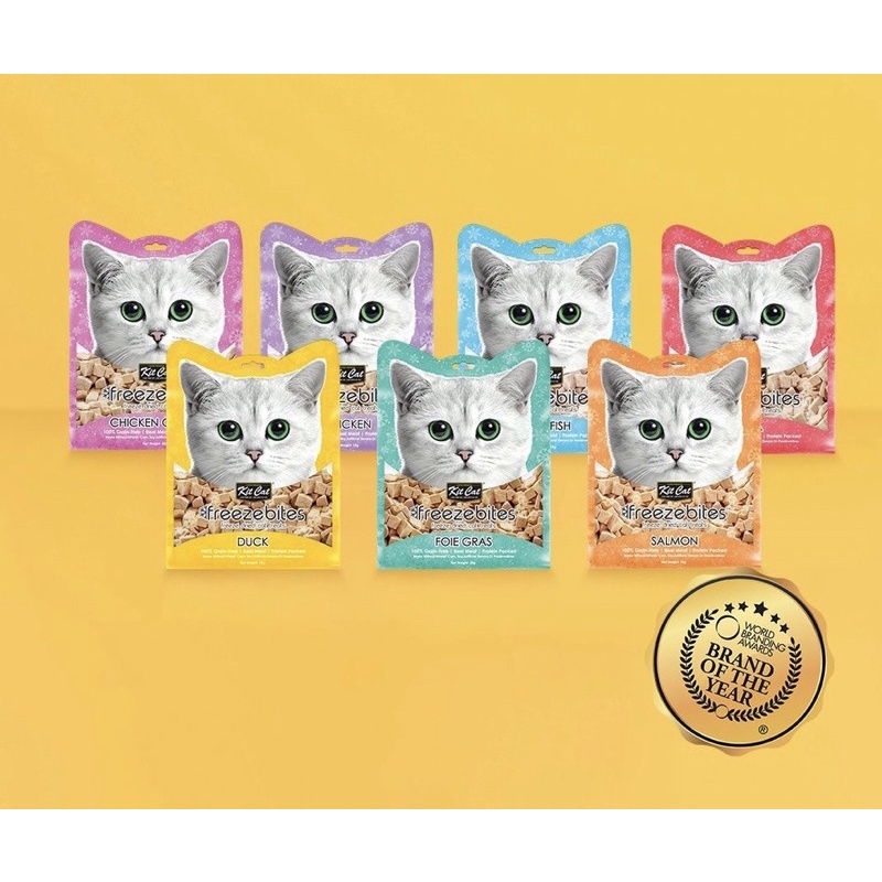 Thịt đông khô cho mèo Snack Freeze Bites KitCat 15gr