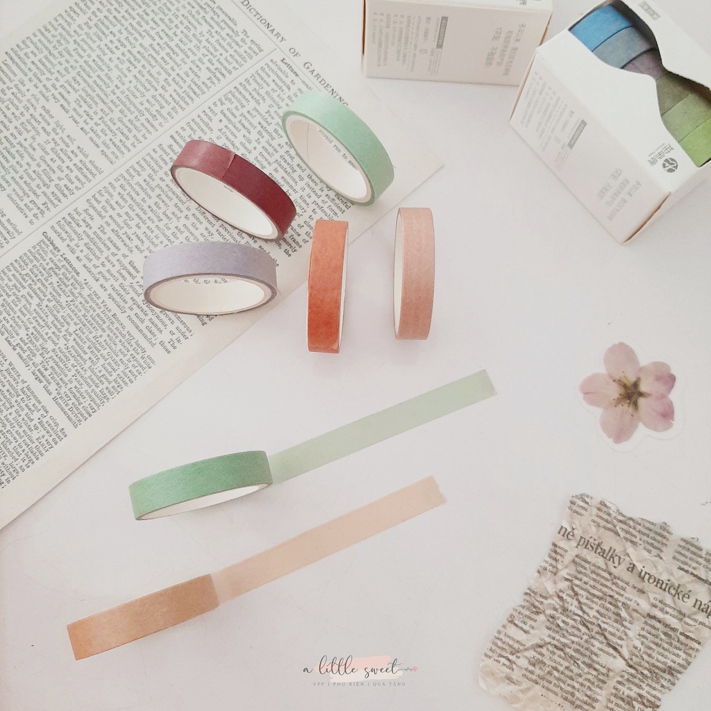 Băng keo cuộn nhỏ Washi Tape Basic