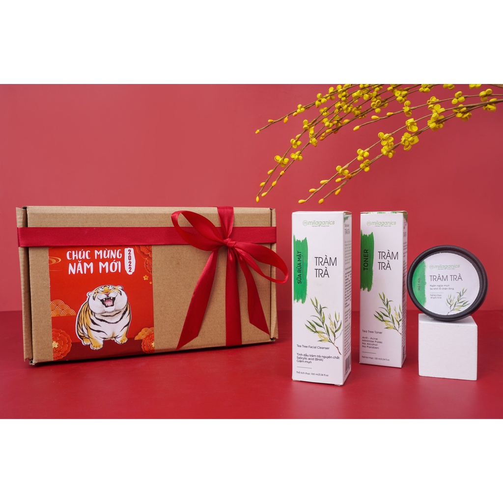 Sữa Rửa Mặt Ngừa Mụn Tinh Dầu Tràm Trà Dành Cho Da Mụn Nhạy Cảm MILAGANICS 100ml (Chai)
