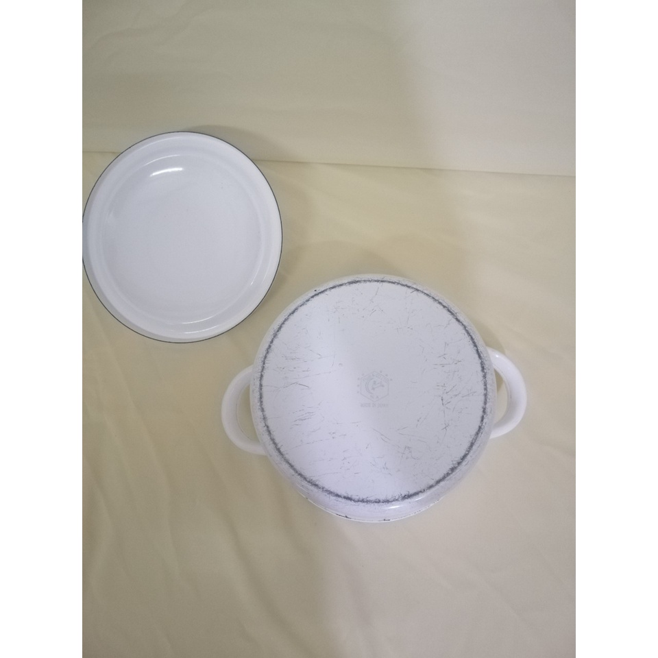 Nồi men nội địa Nhật (made in Japan), size 20cm, cao 10cm (mã 706), Dùng được bếp từ