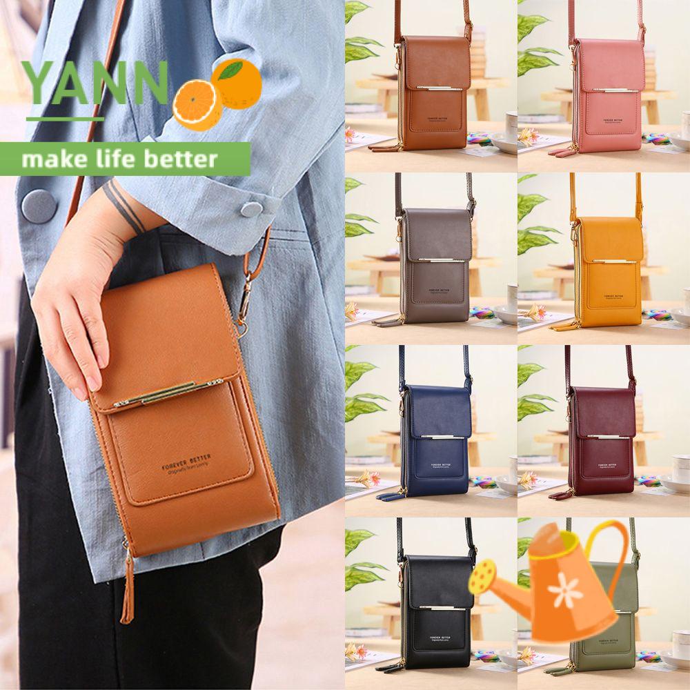 Túi đeo chéo đựng tiền điện thoại sức chứa lớn đa năng có thể dùng màn hình cảm ứng thời trang cho nữ