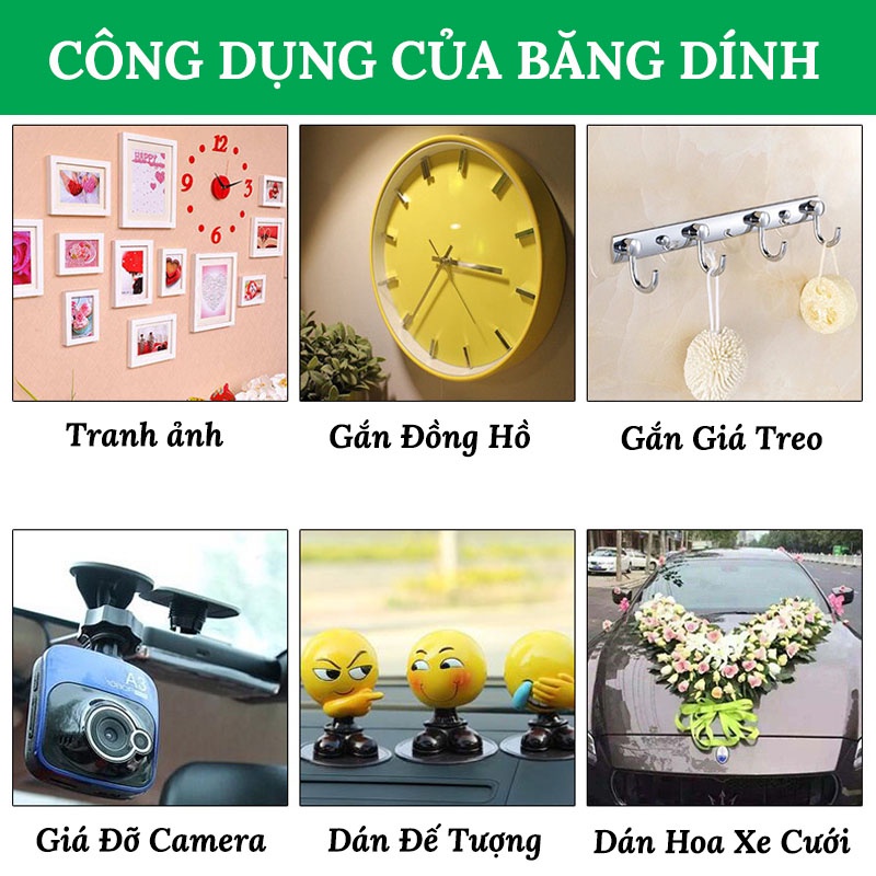 Băng Dính 2 Mặt Trong Suốt Siêu Dính Đa Năng SONHOUSE – Cuộn 3 Mét