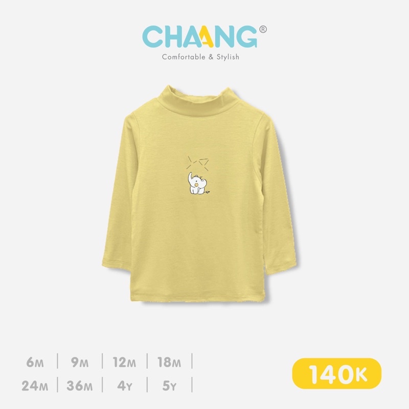 [CHÍNH HÃNG] Áo cổ lọ giữ nhiệt trẻ em cotton Chaang (Sz 9m-5y)