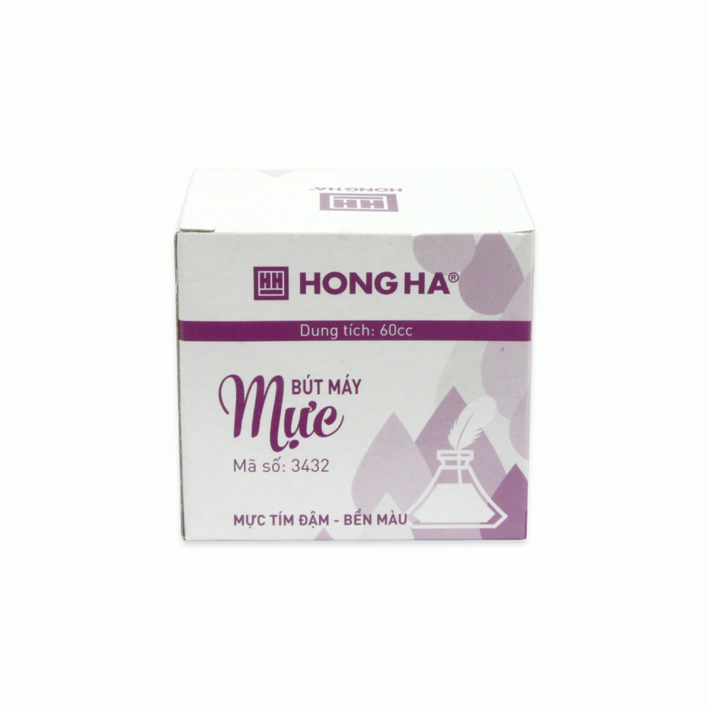 Mực Lọ Hồng Hà 3432 – Dùng Cho Bút Máy, Màu Tím