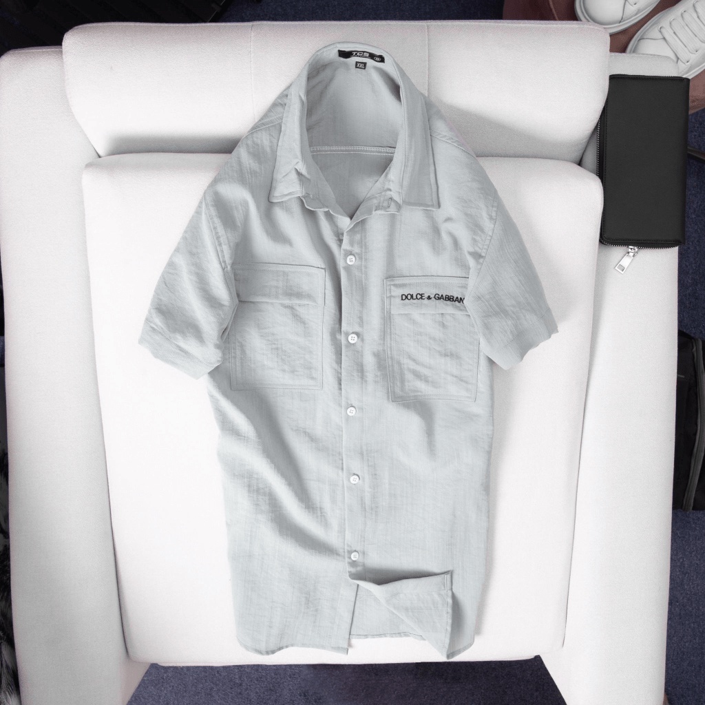 [FREE SHIP] ÁO SƠ MI NAM CHẤT ĐŨI LENIN DOLCES TAY NGẮN PHONG CÁCH THỜI THƯỢNG LỊCH LÃM