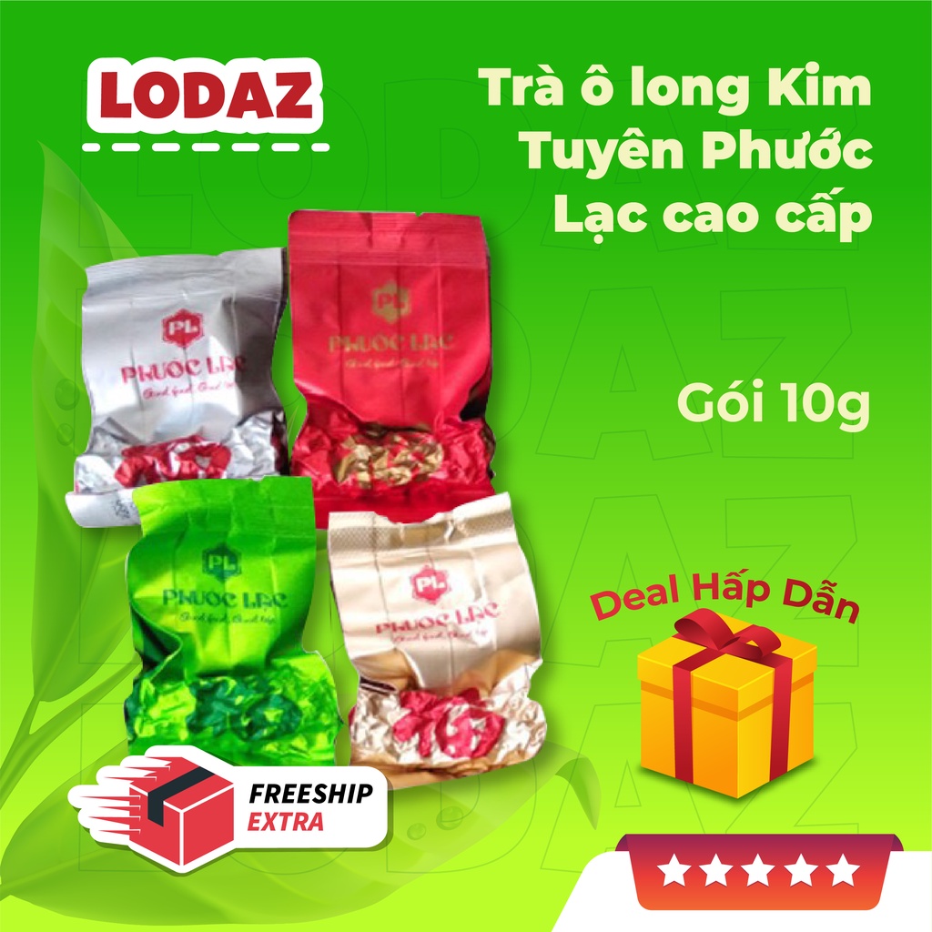 Trà ô long (oolong) 10g Kim Tuyên Phước Lạc cao cấp gói nhỏ