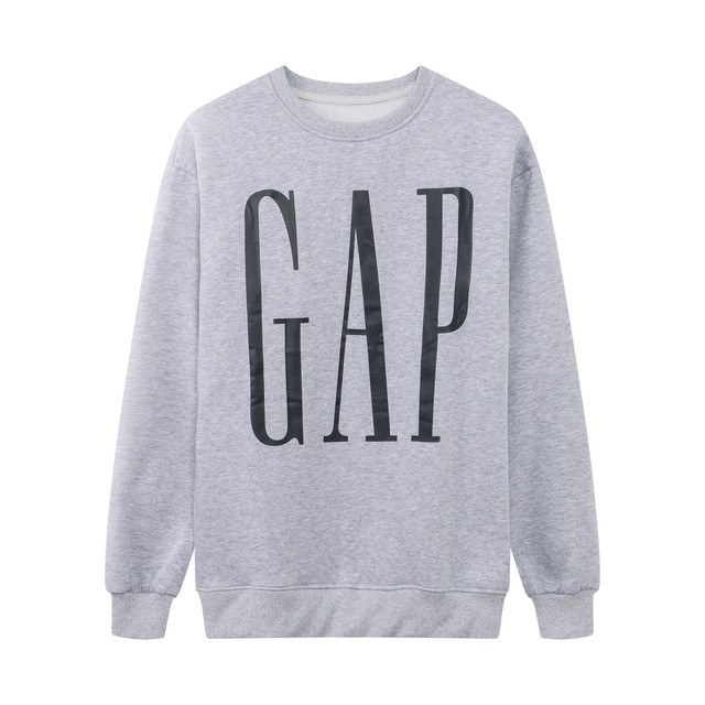 Áo nỉ dài tay in chữ GAP áo thu đông nam và nữ