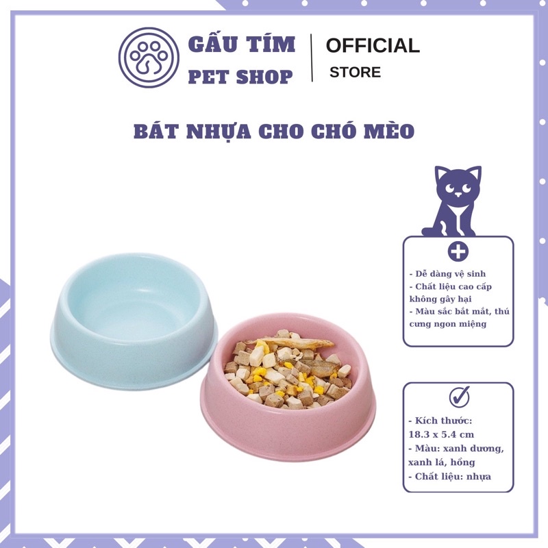 [Mã PET50K giảm Giảm 10% - Tối đa 50K đơn từ 250K] [Mã 153FMCGSALE1 giảm 10% tối đa 40K đơn 250K] Bát nhựa cho chó mèo