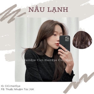 [KHÔNG TẨY] Thuốc nhuộm NÂU LẠNH( tặng kèm trợ dưỡng,găng tay)