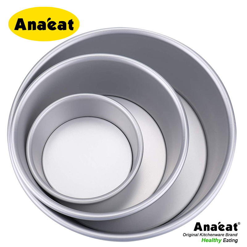 Khuôn nướng bánh Anaeat hình tròn bằng hợp kim nhôm kích thước 2 4 5 6 7 8
