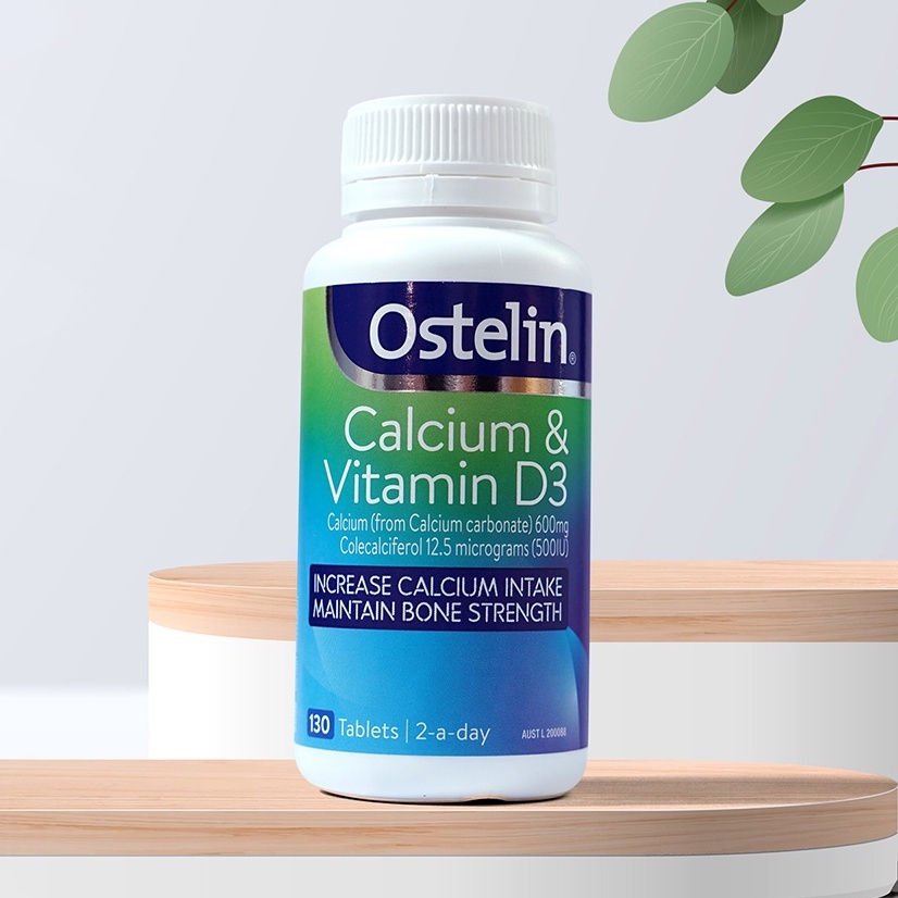 Viên uống bổ sung Canxi Ostelin Calcium &amp; Vitamin D3 Của Úc 130 viên