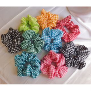 Cột tóc vải scrunchies caro