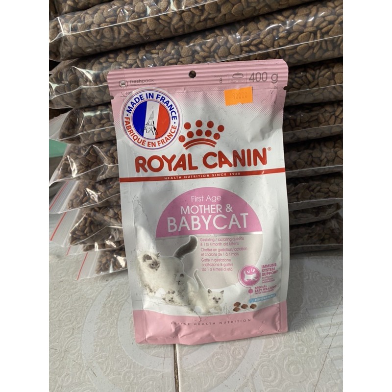 Thức ăn hạt cho mèo Royal Canin Baby cat and mother túi 500gr- túi 400gr