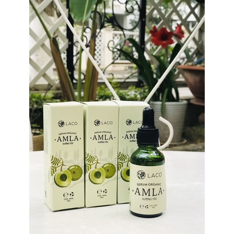 (THANH LÝ) Tinh chất dưỡng tóc Laco Organic Amla, Serum kích thích mọc tóc, giảm tóc gẫy rụng 30ml