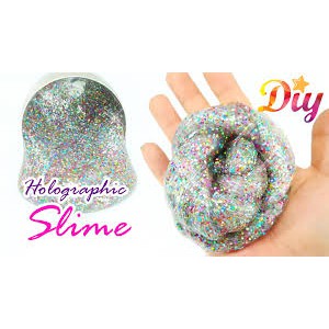 10g Kim tuyến sợi kim tuyến hologram nguyên liệu làm slime handmade holographic thủ công