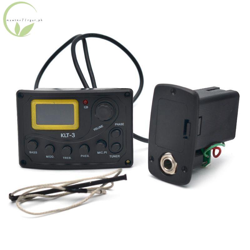 4 Ban Nhạc EQ Equalizer KLT-3 Acoustic Guitar Bass EQ Preamp Với Digital Tuner Guitar Pickup