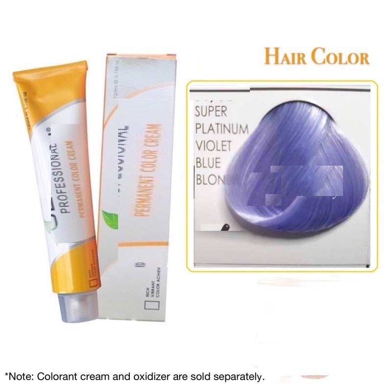 Thuốc Nhuộm Tóc Màu Tím Ánh Xanh Sáng Màu Phong Cách Hàn Quốc 8/28 Light Blonde Violet Blue Hair Dye Cream