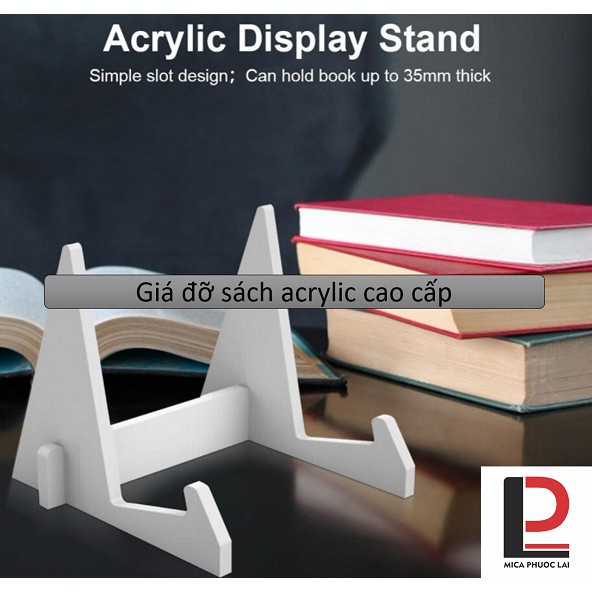 Giá đỡ sách acrylic cao cấp/ Đế mica trưng bày sản phẩm