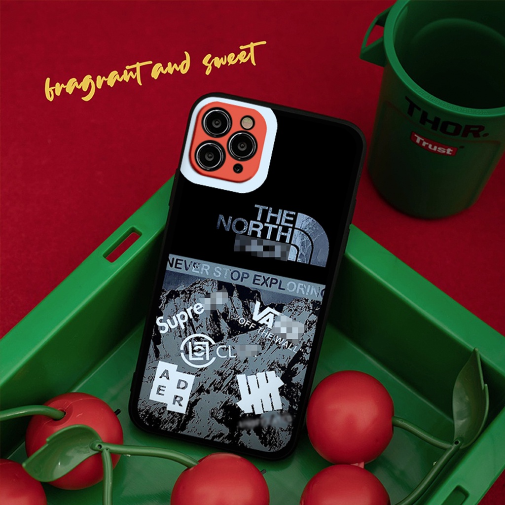 Ốp iphone - Ốp lưng iphone cạnh vuông viền camera the north dành cho ip 6 đến 14promax - G75
