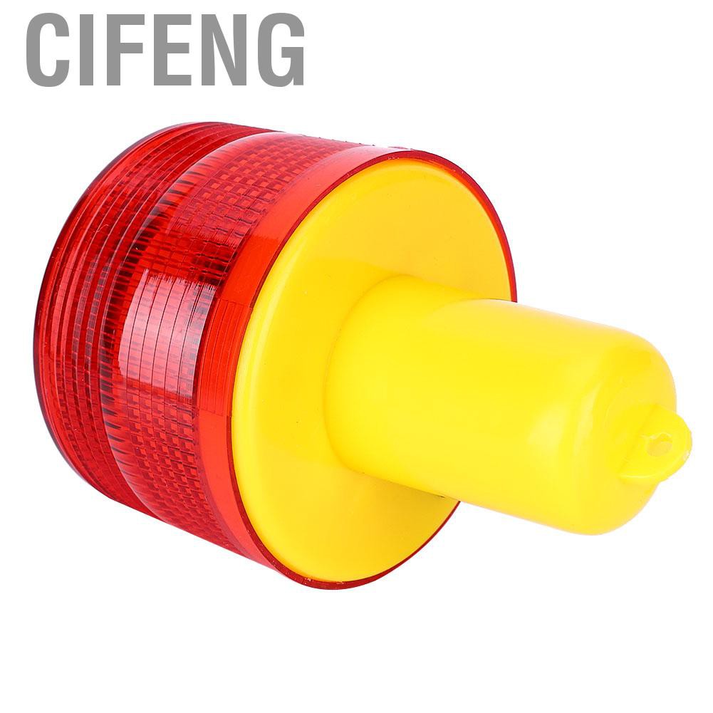 Cifeng 1pc Solar LED Emergency Warning Flash Light Alarm Lamp Traffic Road Boat Red
