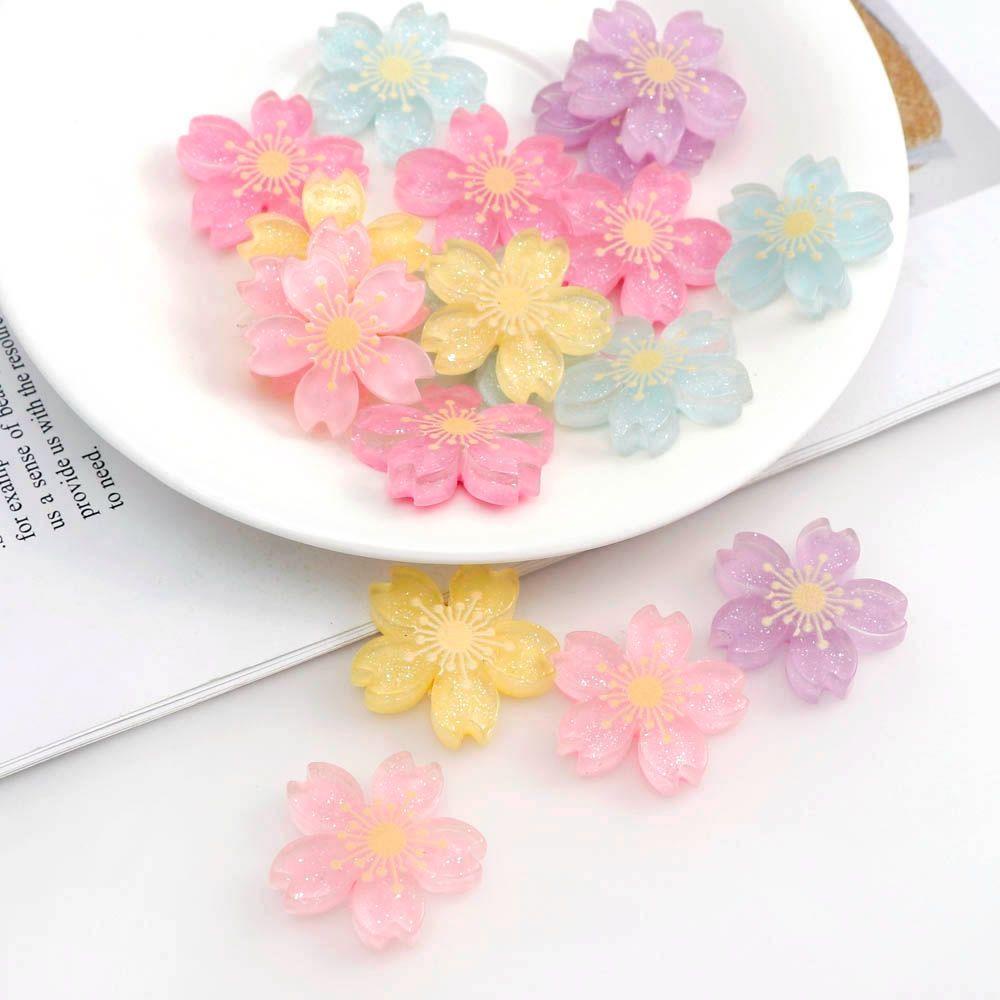 Set 20 Hoa Anh Đào 26mm Trang Trí Điện Thoại / Sổ Tay DIY