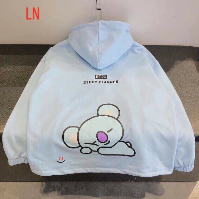 Áo Hodie bts 21 thỏ bit mũi_LN