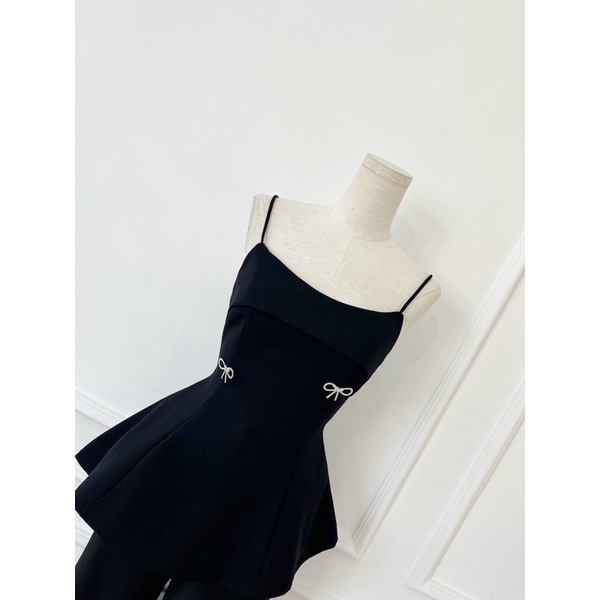 Áo 2 dây tà chéo thiết kế ĐÍNH NƠ 3 màu sang chảnh, cuốn hút Sun Fashion