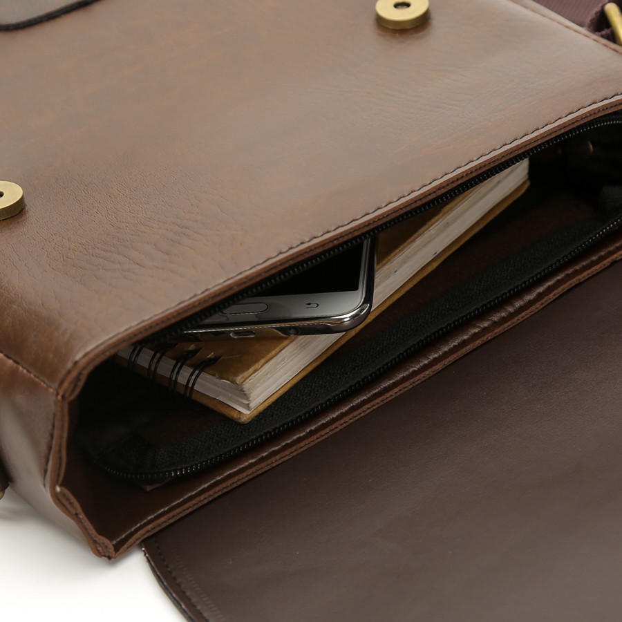 [Mã MABR30FA giảm 10% tối đa 30k đơn 99k] Túi Đeo Chéo Nam 4U Thời Trang D267 (đen -nâu) | BigBuy360 - bigbuy360.vn