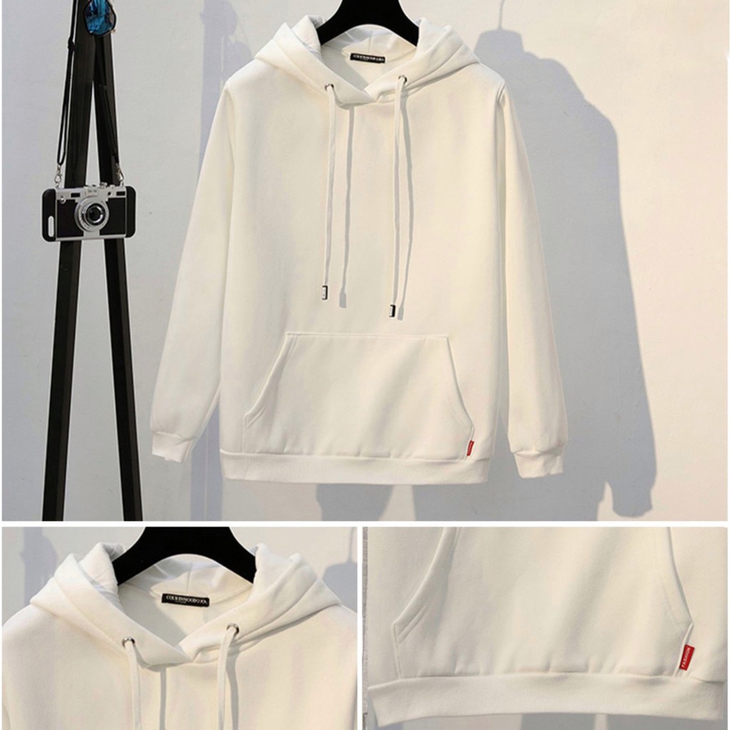 ÁO HOODIE TRẮNG TRƠN - HOODIE BASIC