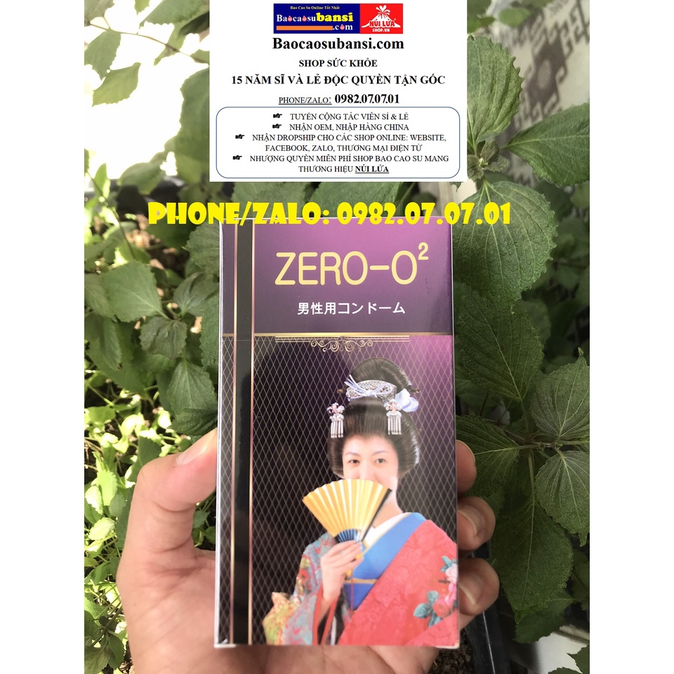 Bao Cao Su Zero O2 Siêu Mỏng, Trơn Mượt Mà, Mướt Mát Đến Từ Nhật Bản, Shop Sức Khoẻ 0982070701 Tuyển Sĩ Bao Cao Su Full