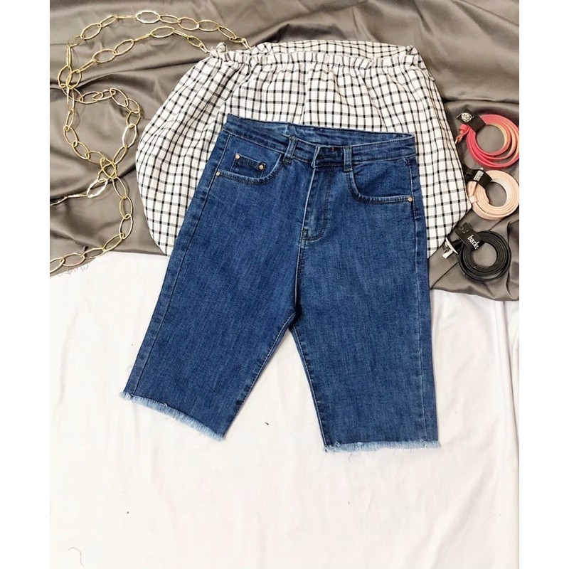 Quần jeans ngố trơn