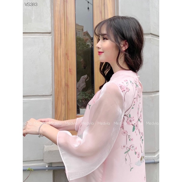 Áo Dài Tơ Hoa Cách Tân Bigsize