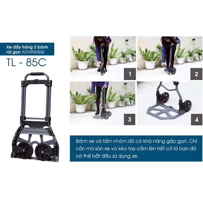 Xe đẩy hàng 2 bánh rút gọn ADVINDEQ TL-85C