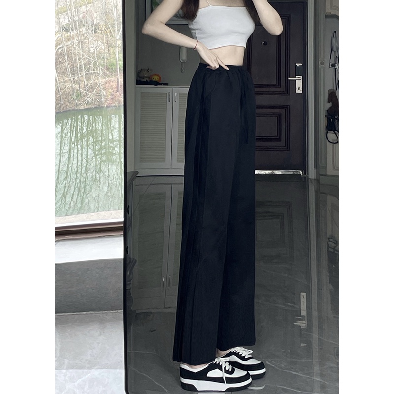 Quần ống rộng Xẻ Tà Thời Trang Cho Nữ