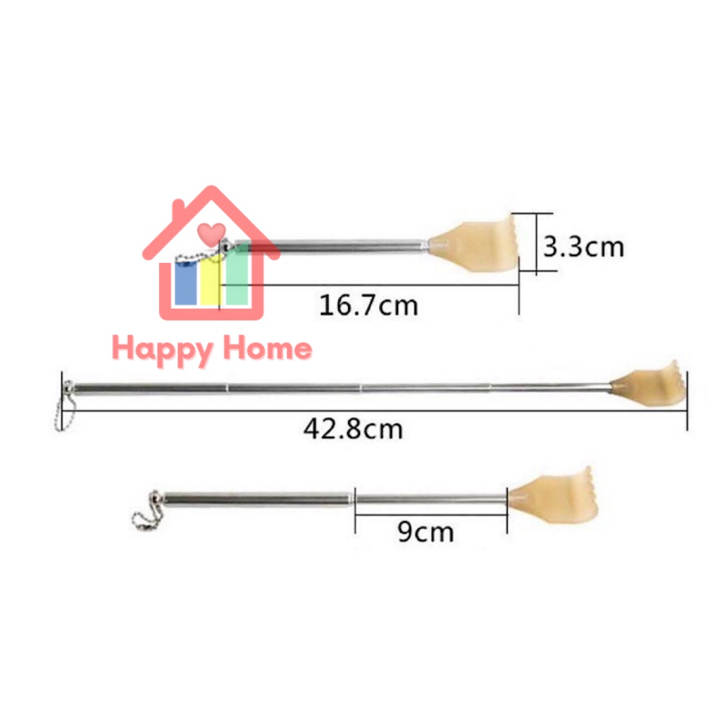 Cây gãi lưng, gậy gãi lưng tiện ích rút gọn hình bàn tay Happy Home