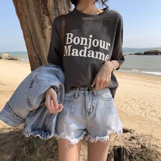 Quần Short Denim Lưng Cao Size Lớn