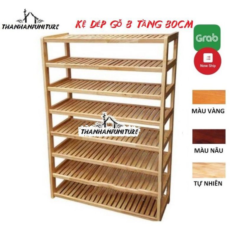 Kệ dép gỗ 8 tầng ngang 80cm