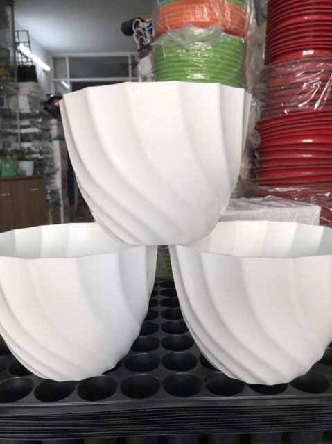 Chậu xoắn ốc sắc màu 18x14cm