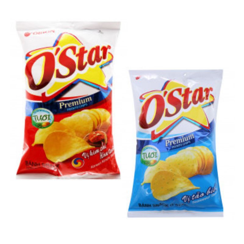 Lô 6 gói Snack khoai tây O'star Orion gói lớn 63g