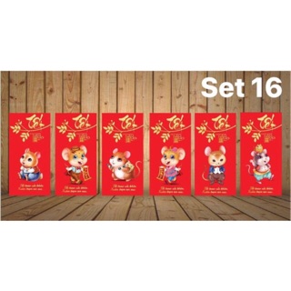 [CỰC RẺ] Combo 10 bao lì xì Tết 2020 - Mẫu Sóc chuột siêu quậy (tặng kèm túi nilon)