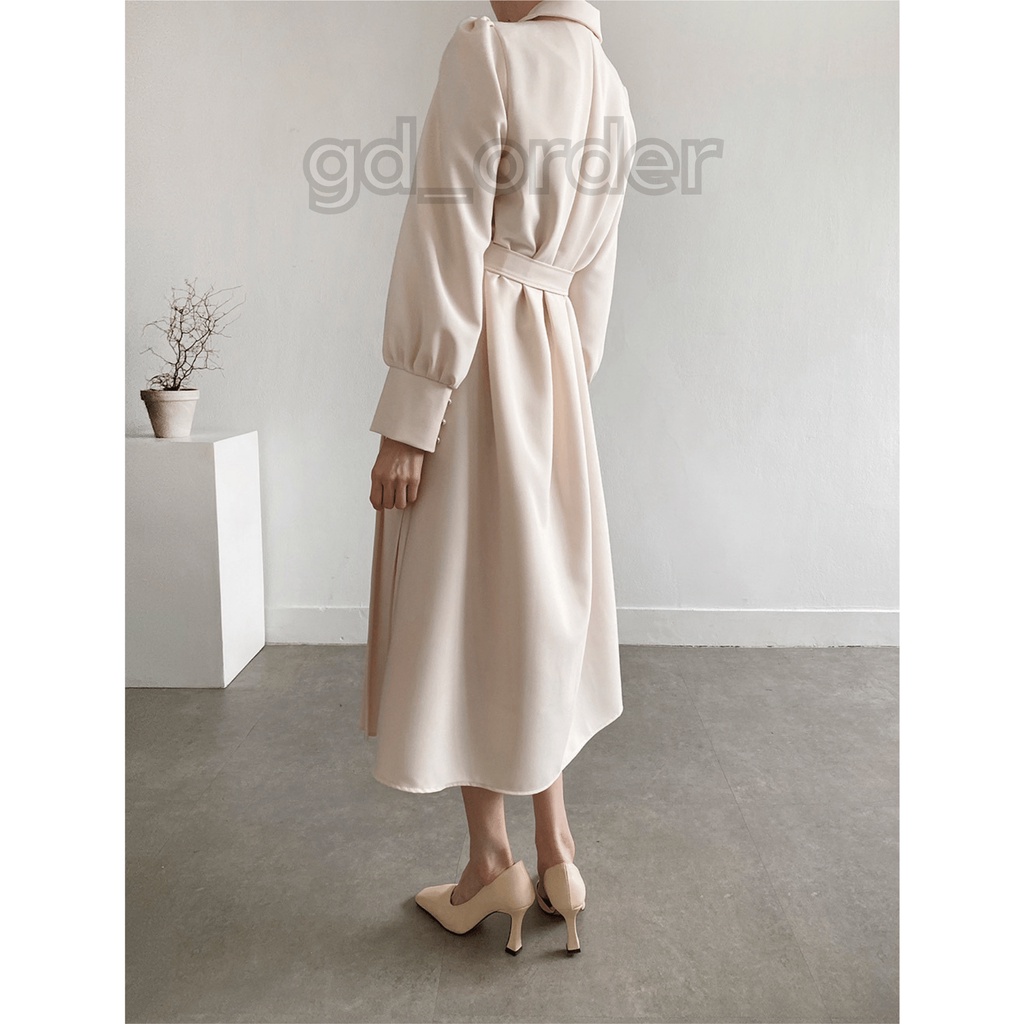 D55|Đầm hàn quốc công sở thiết kế xếp ly dài đẹp sang trọng, đơn giản gd_order