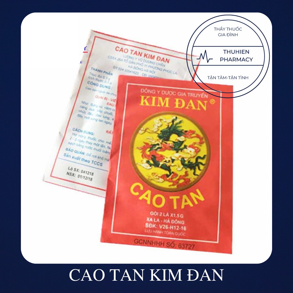 CAO TAN KIM ĐAN - CAO DÁN CẢI THIÊN TÌNH TRẠNG MỤN NHỌT, QUAI BỊ XƯNG ĐAU