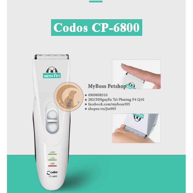 Tonder Codos CP6800 - Tông Đơ máy Chuyên Dụng Cắt và cạo Lông Chó Mèo