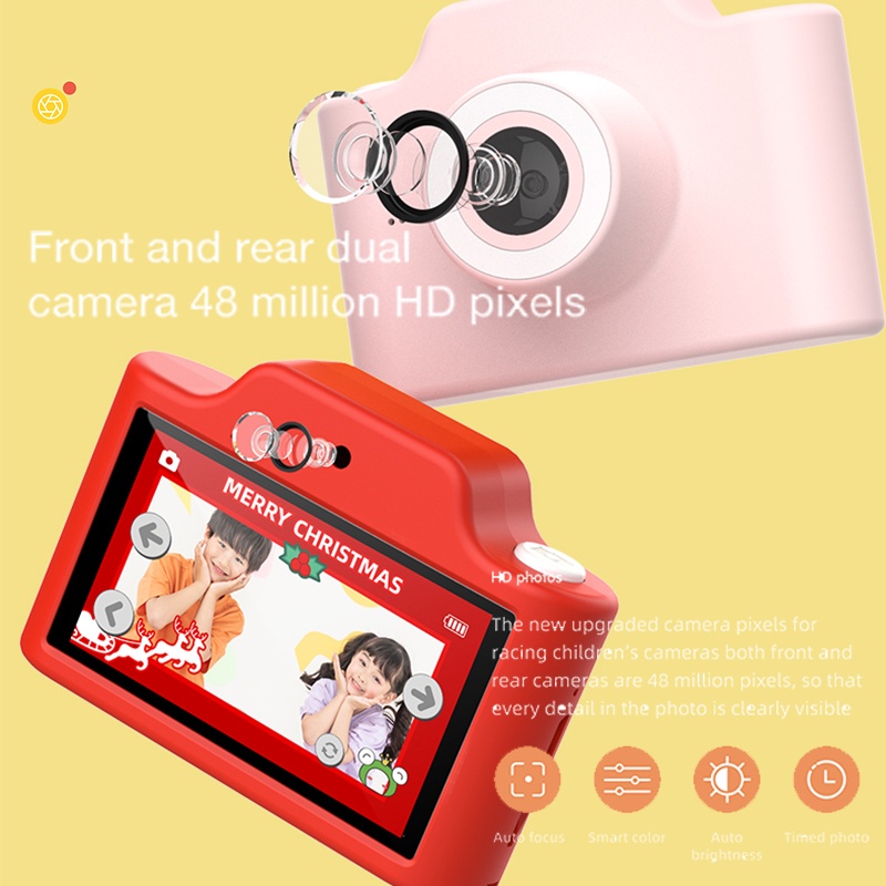 ✨Cổ Phiếu Sẵn Sàng✨ Máy Ảnh Kỹ Thuật Số 4K Màn Hình Cảm Ứng 48MP 3 inch Dành Cho Trẻ Em