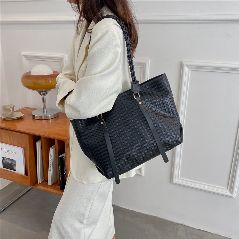 Túi Tote Đeo Vai Cỡ Lớn Phong Cách Hàn Quốc Thời Trang Mùa Thu Dành Cho Nữ