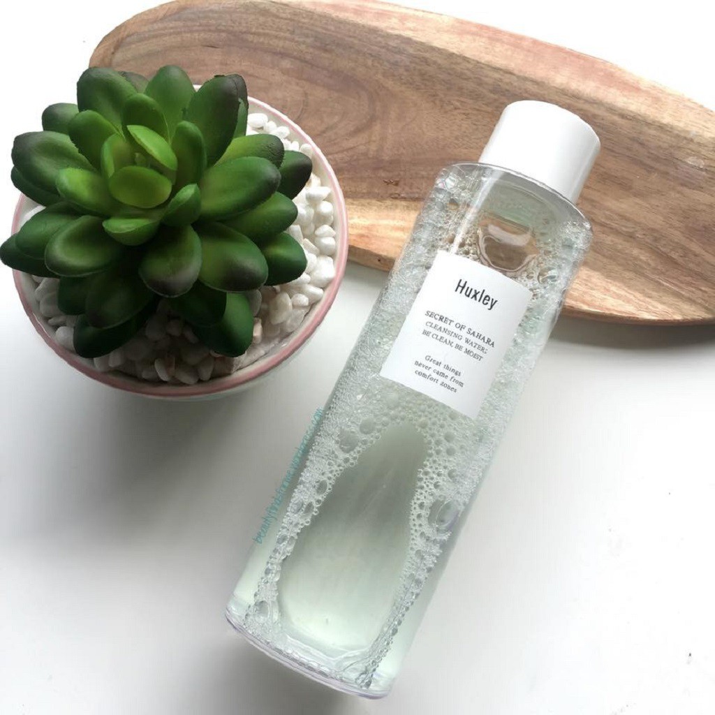 [Mã COSGLORIAT4 -8% đơn 250K] Nước Tẩy Trang Chiết Xuất Xương Rồng Huxley Cleansing Water Be Clean Be Moist 200ml